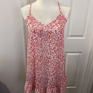 BOOHOO Womens dress size 4 *NEW Beach / picnic wear coral with floral